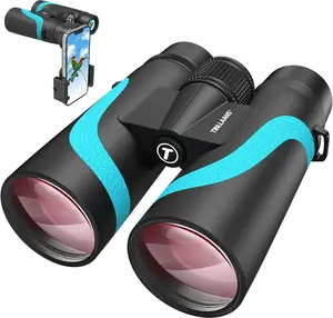 15x55 UHD Binoculars for Adults High Powered with Phone Adapter - Large View, BAK4 Prism, Waterproof, Lightweight for Bird Watching, Hunting, Cruise, Travel, Camping