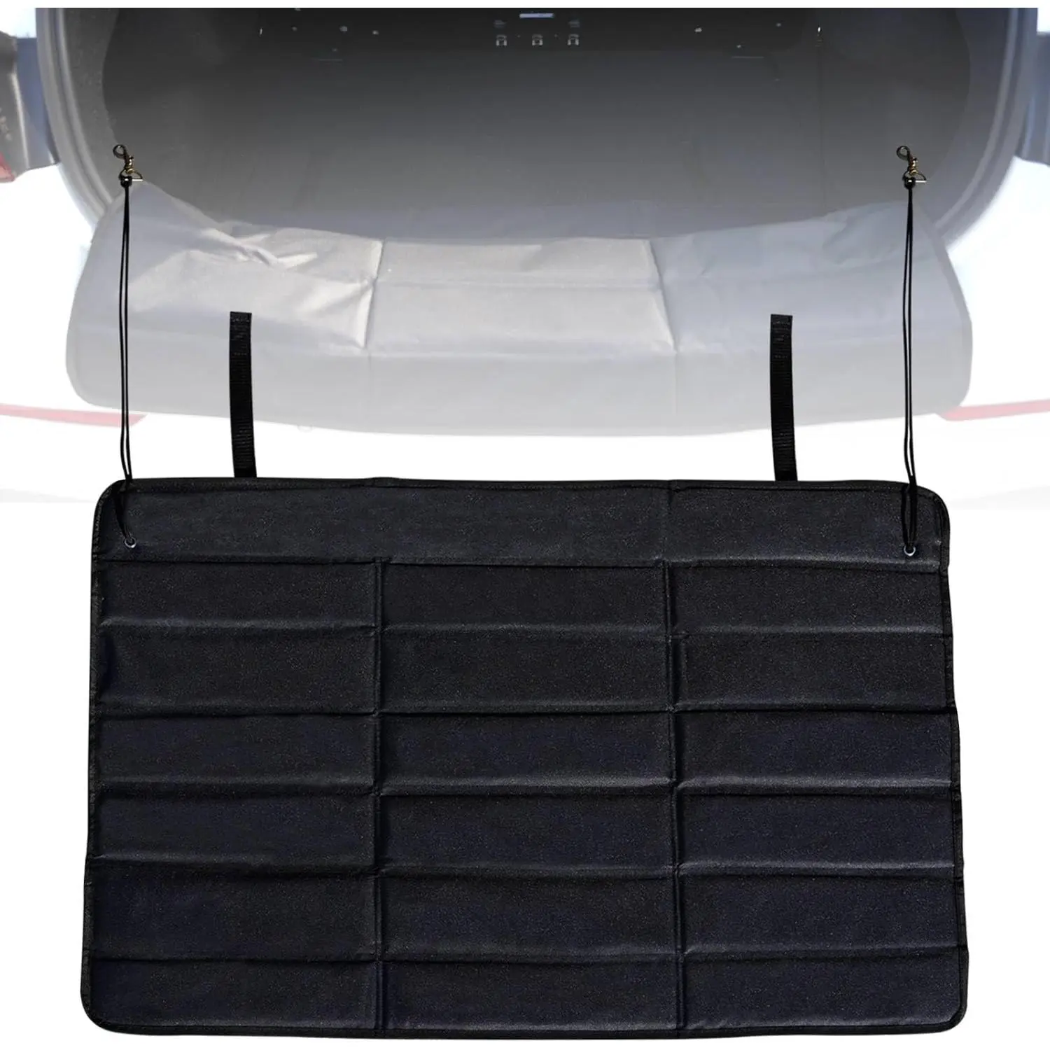 Universal Large Rear Bumper Guard for  38 x 25 inches SUV Trunk Mat for Preventing  During Loading and Unloading Black