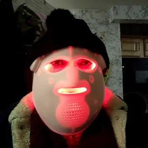 INIA GLOW 940nm 4D Face Mask & Neck Mask Bundle, Deep Dual NIR Repair (940+850nm), Cooling Therapy for Lift, Glow & Wrinkle Reduction, Face to Chest Anti-Aging