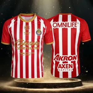 26 27 Chivas de Guadalajara Mexico LIGAMX Home Red Short Sleeve Soccer Jersey Fans Version Breathable