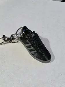 Sleep Token Inspired ii Shoe Keychain - Black & Grey Sneaker Design