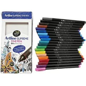 Artline Supreme Fine Pens, Set of 20 Colors, Japanese Brand, 0.4mm Tip, Drawing Pens