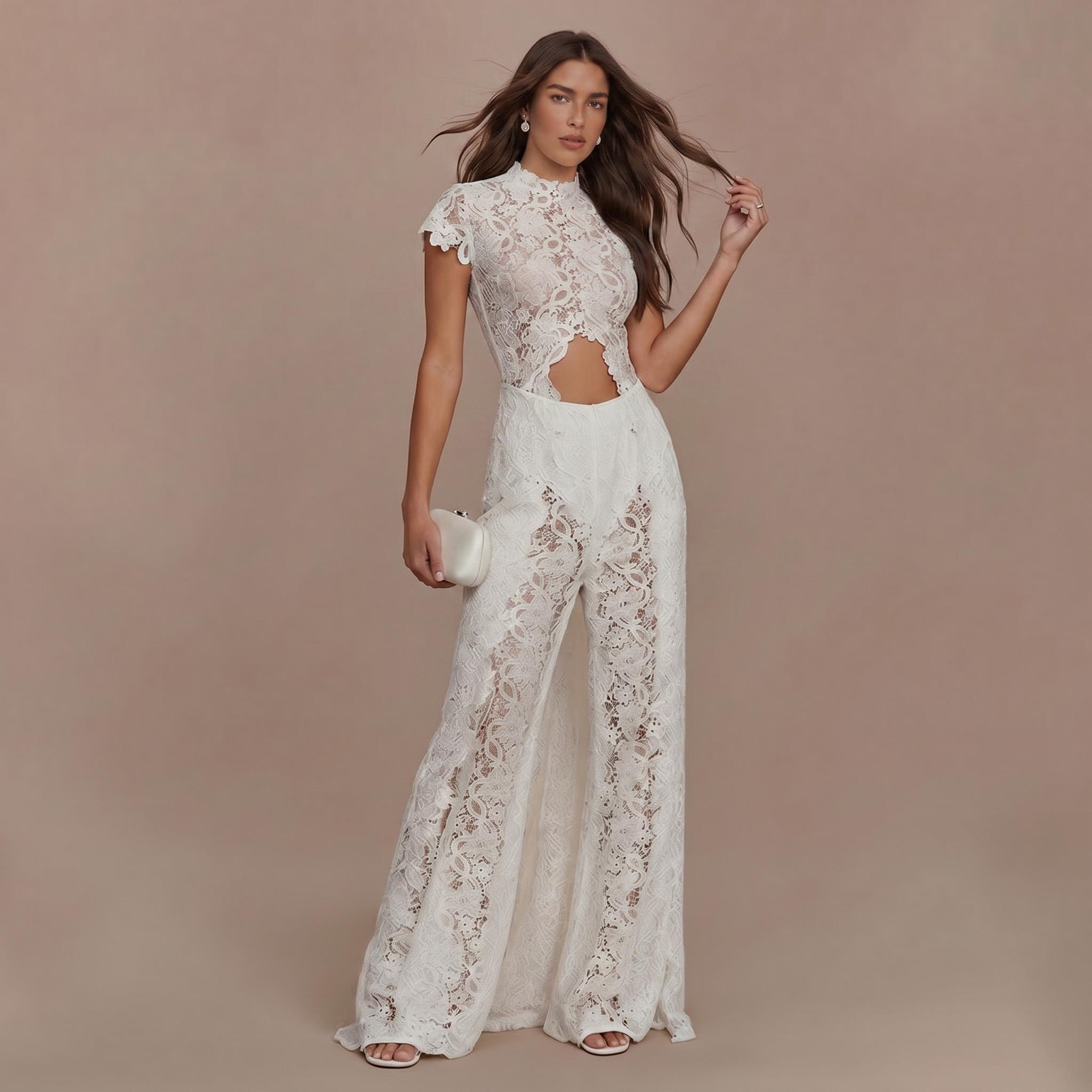 LikeMyChoice Boho Short-Sleeve Shirt & Wide-Leg Pants Luxury Resort Wear 2-Piece Outfit Satin Fabric Women's Lounge Set for Vacation Vibe Clothes Suits