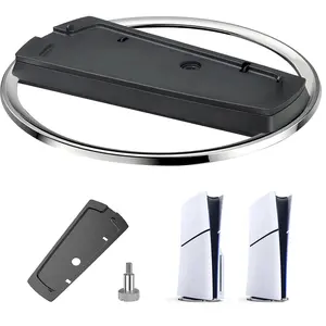 Use a chrome surface treatment safety screw to secure the black base official accessory with a vertical stand for all PS5 (applicable to standard and digital versions)