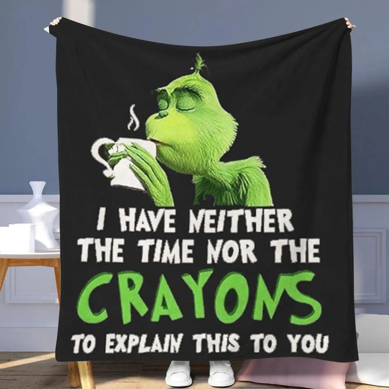 Cartoon Design Blanket, Soft Comfortable Throw Blanket, Warm Napping Blanket for Home Office Travel Outdoor Camping