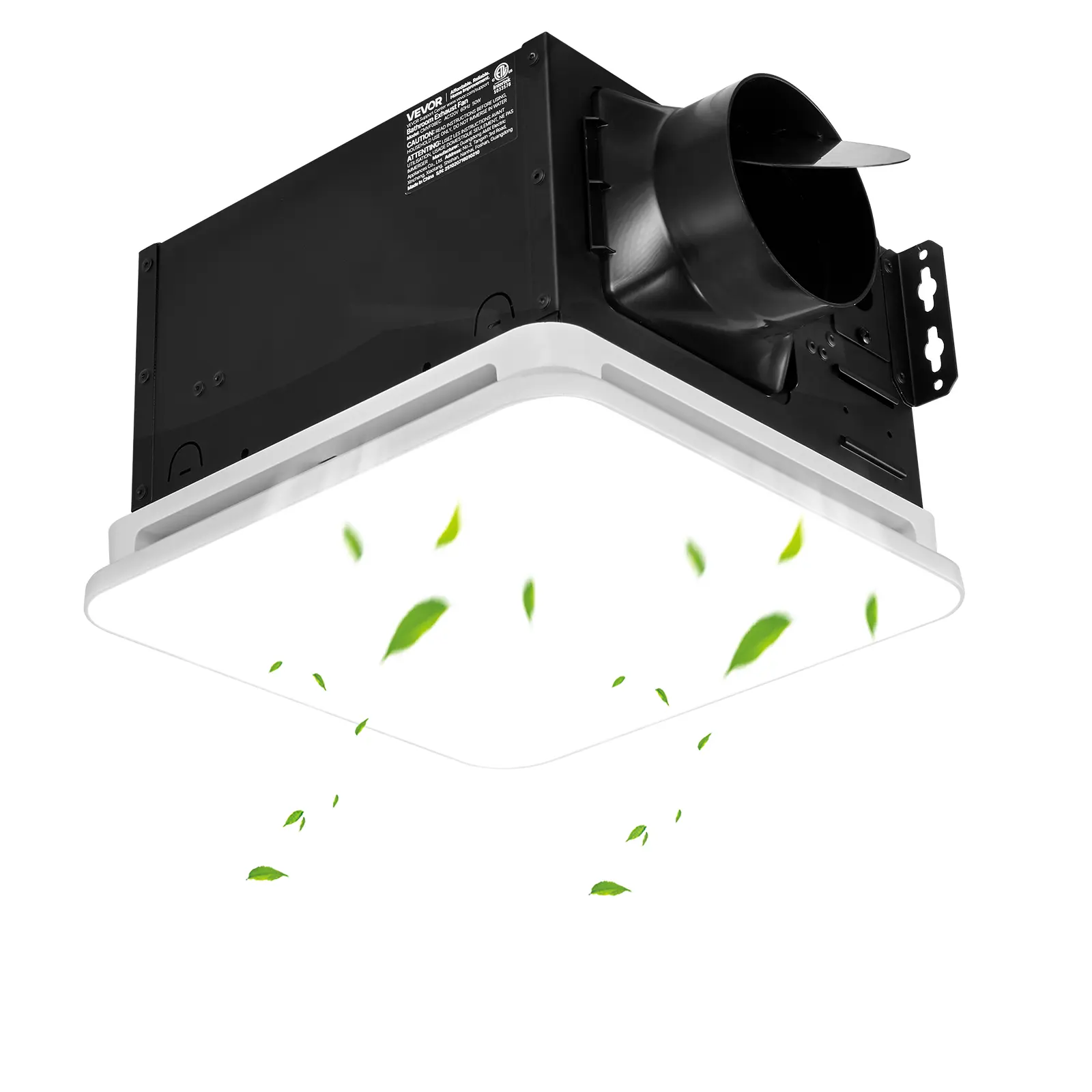 【SummerFinds】VEVOR Bathroom Exhaust Fan with LED Light, 80 CFM 4000K Bathroom Vent, 1.5 Sones Low-Noise, Premium Motor Ceiling Fan for Laundry Room, Storage Room, Home Ventilation, White