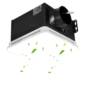 VEVOR Bathroom Exhaust Fan with LED Light, 80 CFM 4000K Bathroom Vent, 1.5 Sones Low-Noise, Premium Motor Ceiling Fan for Laundry Room, Storage Room, Home Ventilation, White