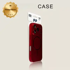 Suitable for IP17/16 Pro Max Phone Case Ultra-thin PC Fine Ring Magnetic IP15/14/13/12 Skin Feel Matte Protective Cover