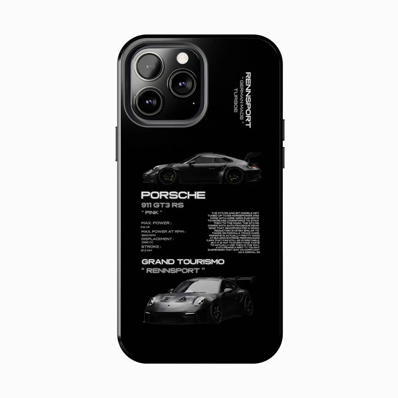 PORSCHE 911 GT3 RS PHONE CASES Compatible with iPhone X, 11, 12, 13, 14, 15, 16 more – check our available sizes & Samsung galaxy S21,22,23,24 ultra I