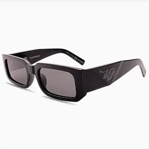 doJi Shades, Nightshow Collection,  Standard Shi* Sunglasses - Polarized, UV400 Protection, Scratch Resistant, Trending Luxury, Retro Square Lens, Designer Frame,  Gloss Black, Black Lens