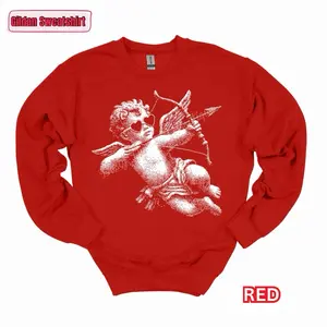 Cupid Distressed GILDAN Sweatshirt VALENTINES