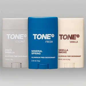 Aluminum-Free Deodorant 3-Pack, Best-Selling Fresh + Coconut + Vanilla Smoke Scents, Long-Lasting Odor Protection, Dermatologist-Tested Gift Set – TONE