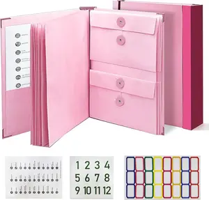 Damage-Resistant Office Document Organizer Folder with Pockets and Labels - Emergency Binder for Birth Certificates, in Case I Go Missing Binder，Passports (Office & School Use)
