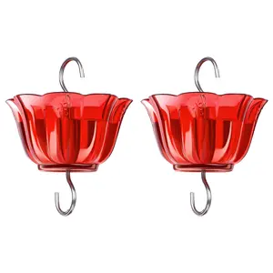 Kingsyard 2-Pack Ant Moat for Hummingbird Feeders & Oriole Feeders 5 Oz Insect Guard with Large Capacity Nectar Feeder Accessory Hooks High Quality Garden Design Easy to Refill and Clean Leakproof Function