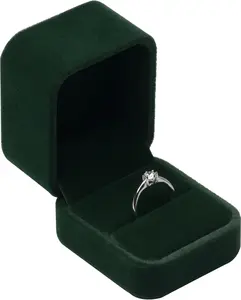 Single Ring Box Case Holder for Engagement Proposal Birthday Wedding, Ring  Box  Packaging Box (Green)