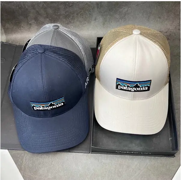 Vintage Patagonia Mountain Logo Outdoor Mesh Trucker Hat