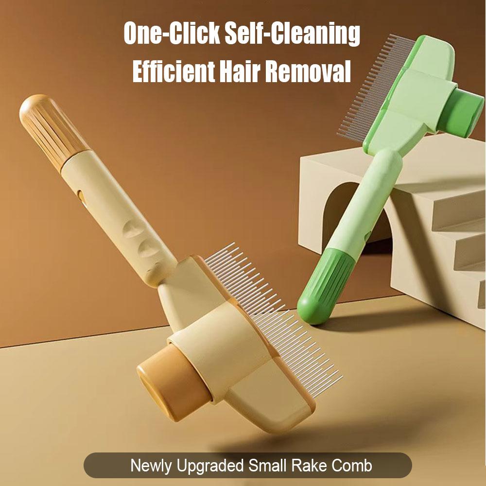 Pet Comb for Dogs Cats with Long Short,Stainless Steel Metal Teeth for Shedding and Tangles,Self-Cleaning Pet Comb for Dogs and Cats Household Convenient.