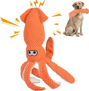 squid dog squeaky toy