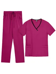 Men's Care Scrub Set Hospital Clinic Doctor Uniform Pharmacy Technician Nurse Work Uniform Outerwear and Pants Set