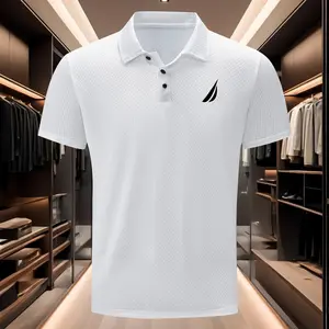 Men's stylish buttoned golf shirt, casual and breathable, designed for tall men