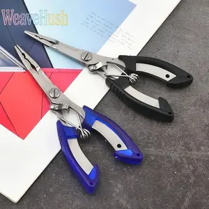 Luya Pliers Fishing Line Scissors, multifunctional stainless steel fishing pliers with straight nozzle design, durable & corrosion-resistant, perfect for cutting fishing lines, removing hooks, splitting rings, essential fishing gear for anglers.