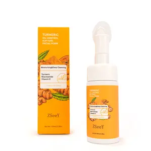 Rice Turmeric Facial Cleansing Foam - Plant Extract Oat Skincare Cleanser with Free Facial Cleansing Mousse, No-Additives, Safe, Mild, Deep-Cleaning Micro-Bubble Formula, Sensitive Skin Repair, Smooth, Oil Control, All Skin Types