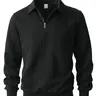 New men's autumn and winter semi-zipper lapel knitted jacquard sweatshirt, regular style Casual Fitted long-sleeved knitted sweatshirt, can be layered. Suitable for autumn and winter outfits, a choice for men's daily wear Knitwear Tops