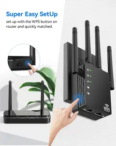 WiFi Extender Signal Booster for Home, WiFi Extender, Long Range up to 12880 Sq Ft and 105 Devices, Internet Extender WiFi Booster, WiFi Repeater with Ethernet Port, Signal Booster