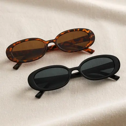 2 Pairs Summer Oval Frame Eyeglasses, Summer Trendy Sunglasses, Casual Shades, New Stylish Travel Accessories for Women & Men, Lightweight Eyewear for Outdoor Activists, Ideal Gift