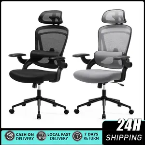 Ergonomic Office Chair - Mesh Office Chair with Adjustable Headrest, Lumbar Support & Blade Wheels - Executive Swivel Desk Chair, Gaming Chair for Comfort and Durability Ergonomic Office Chair with Footrest - Adjustable Lumbar Support & Headrest, 90-160°