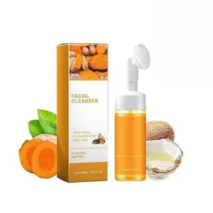 Turmeric Mousse Magic for 3-Second Radiance -，Comfort Deep Cleansing Hydrate facial wash Set Skincare niacinamide turmeric tablet Moisturize Moisture
