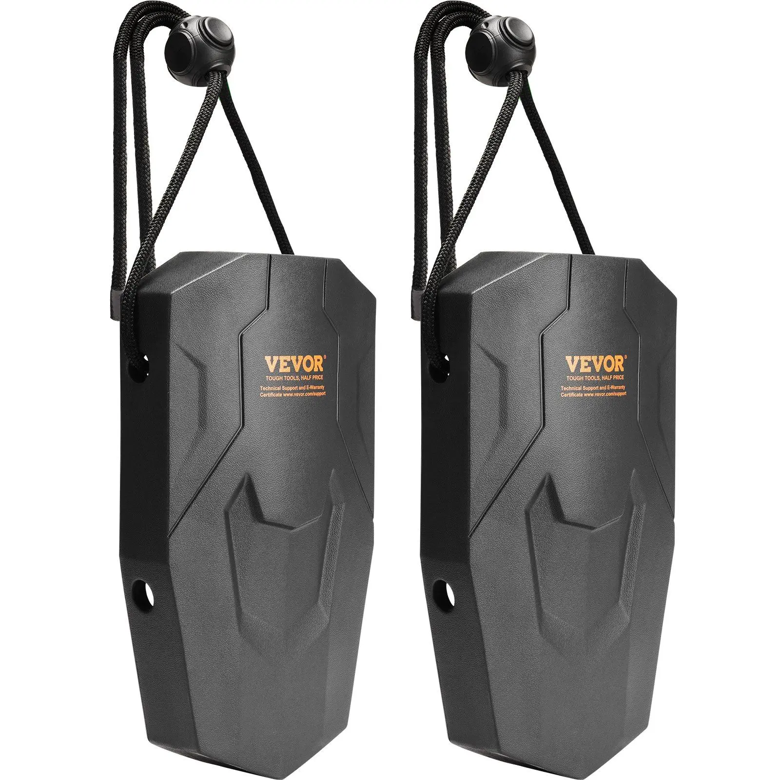 Spring new arrivals  Boat Fenders, 8.6" x 16" Boat Bumpers for Docking, Marine EVA Boat Dock Fender Bumper with Ropes, Cord Locks and Storage Bag, No Inflation Required, for Class A/Class 1/Part Class 2, Black