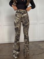 Moss Brown Camo Fiona Flares