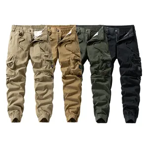 Streetwear Men's Utility Cargo Pants, Multi-Pocket Tactical Joggers with Elastic Waist，Anti fouling and wear-resistant, outdoor hiking and mountaineering