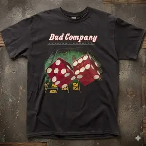 Bad Company Straight Shooter Black Mens T Shirt Music Tee