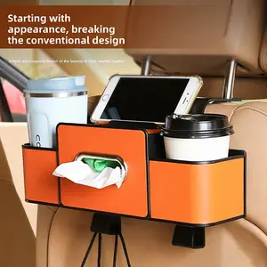 Car Seat Back Storage Box, Multifunctional Hanging Paper Towel Holder, New Car Organizer for Water Cup Expansion, Ca Prop 65 Compliant