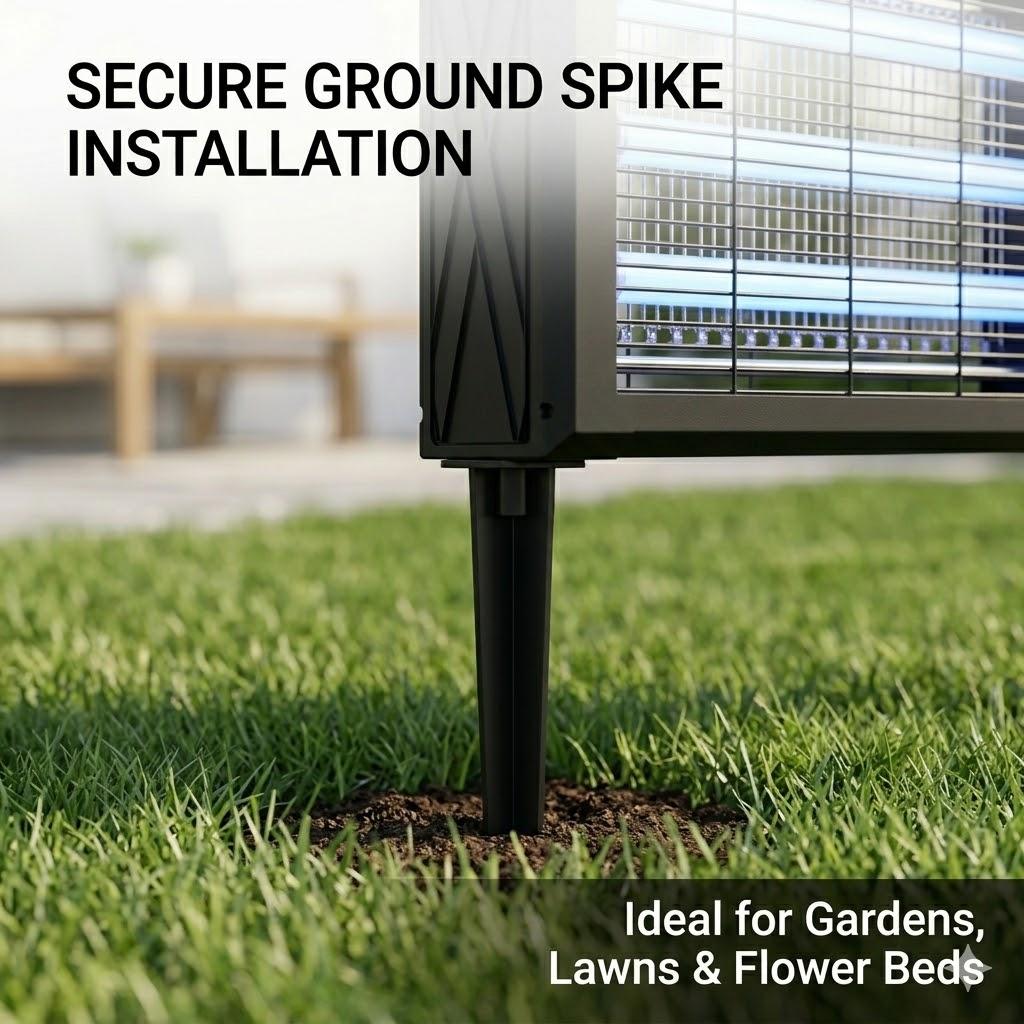 Solar Powered Bug Zapper Outdoor, 4500V High Voltage Electric Mosquito Killer, Wireless Portable Insect Trap with Light Sensor, Fly & Moth Killer for Backyard, Patio, Garden & Camping