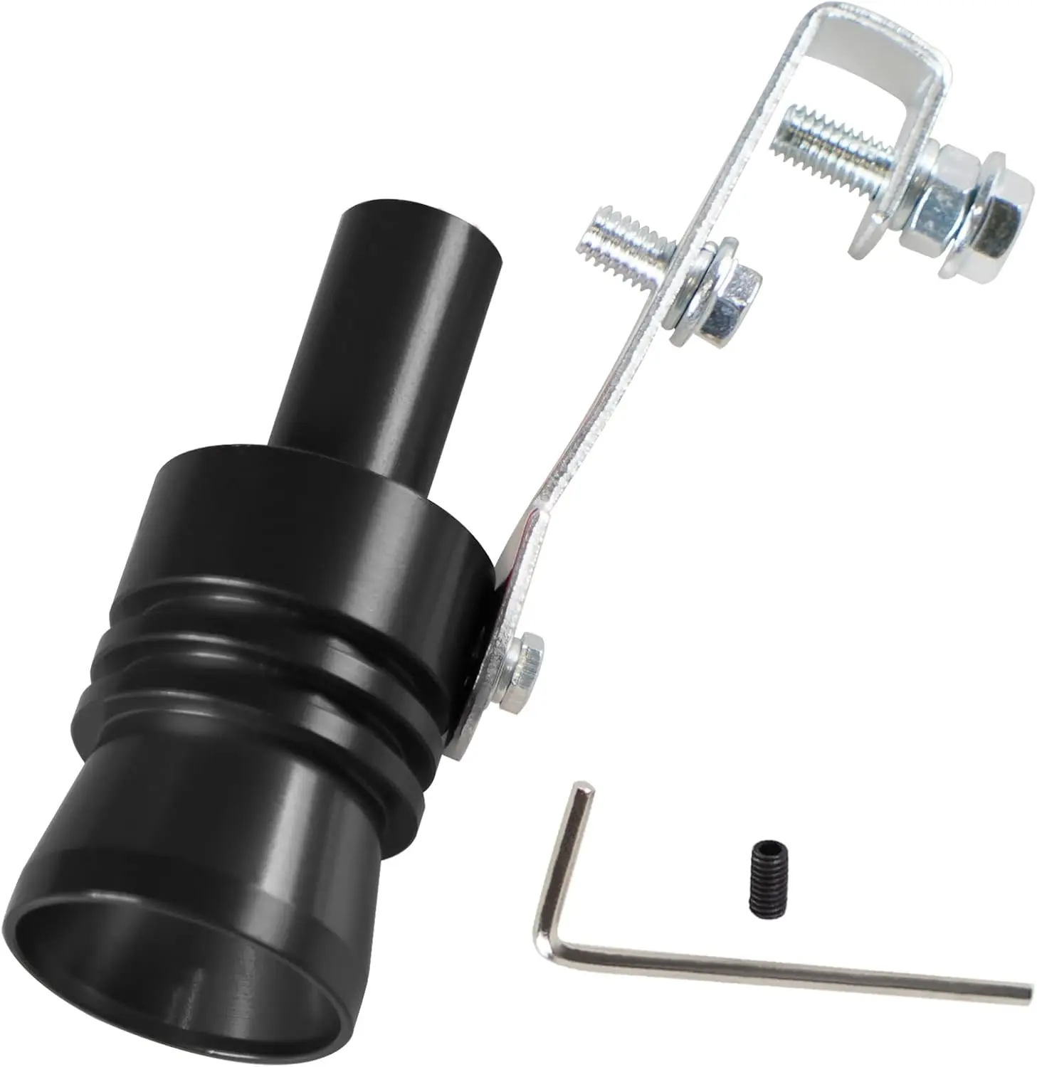 Universal Black Turbo Sound Whistle Muffler Pipe Sounder Simulator Tailpipe Noise Sound Enhancer Compatible with Motorcycle, Truck, Cars, Dirt Bike and Scooter(XL 1 Pack)
