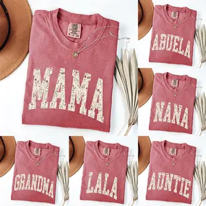 Comfort Colors Custom Mama Crimson T-Shirt | Personalized Family Gift |  Floral Custom Year Mama Shirt,New Mom T-shirt,Pregnancy Announcement