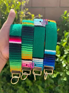 Handmade Sarape Fabric Wristlet Keychain