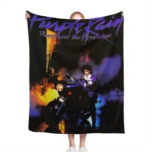 Singer Prince Purple Rain Blanket Flannel Blanket Soft And Comfortable Blanket Home Travel Blanket Birthday Gift