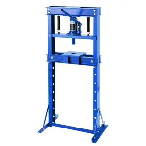 6/12 Ton H-Frame Hydraulic Bench Press - Adjustable Workbench and Steel Press Plate - Suitable for Metal Processing, Bending, Bearings, and U-Joint Installation, Reliable Performance - Benchtop Garage Hydraulic Press