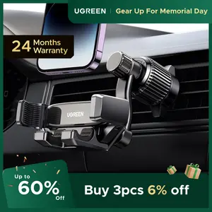 UGREEN Car Phone Holder 360 Degree Rotated Gravity Air Vent Phone Mount, Compatible with iPhone 17 16, Samsung, 360 rotation Cellphone Grip Stand-tiktokshopmemorialday