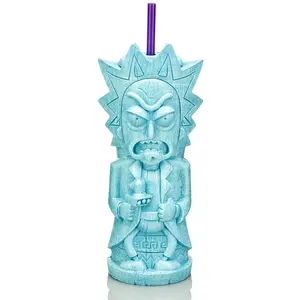 Geeki Tikis Rick and Morty Plastic Tumbler | Rick | Holds 25 Ounces