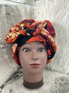 African Ankara Decorative Bonnets Vibrant Stylish Headpieces in Rich Colors & Patterns for Hair Protection Cultural Expression