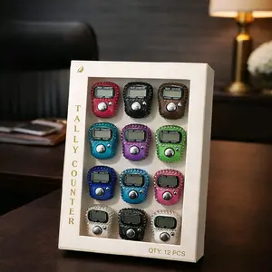 12 picies zikar Tasbeeh Tasbih Mini Finger Ring Digital Hand Tally Counter