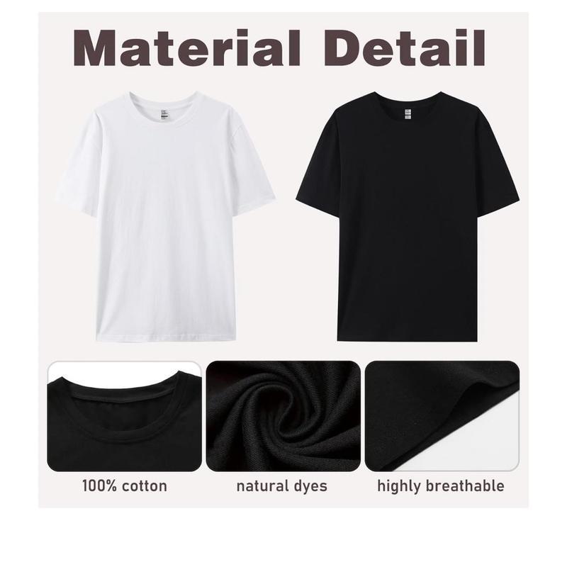 Custom casual crew neck t-shirts, custom front and back printed t-shirts with your image, perfect for summer everyday wear t-shirts