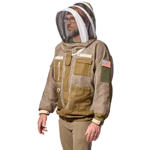 Sting Stopper Professional Ventilated Beekeeping Jacket - Olive Green