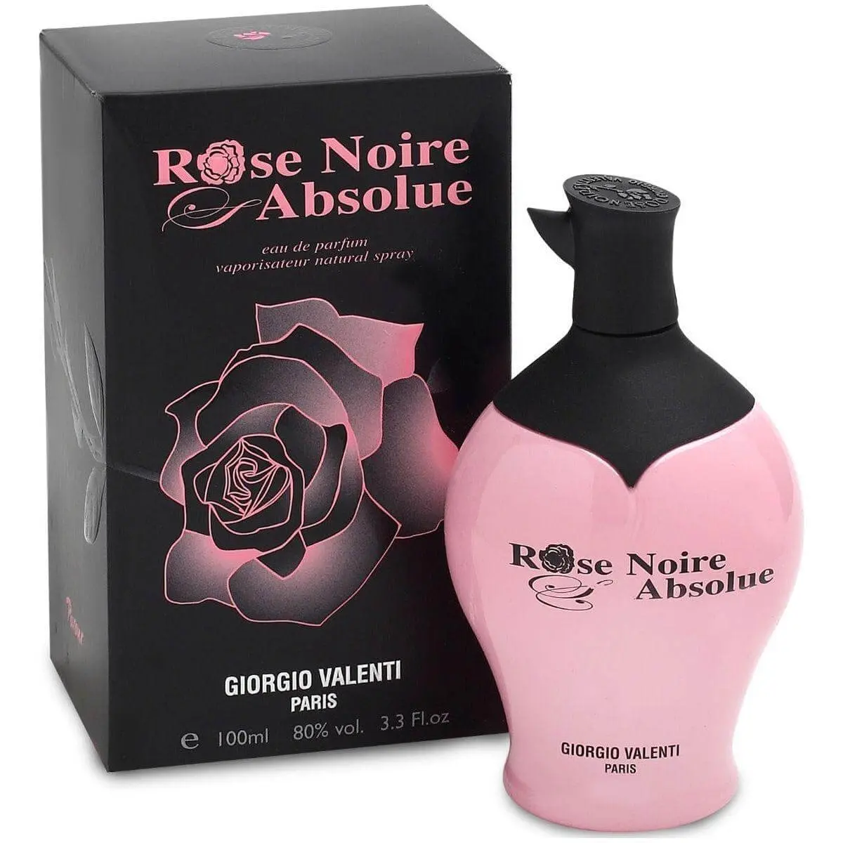 Giorgio Valenti Rose Noire Absolue EDP Women's Fragrance Spray - Deep Floral Perfume, Elegant Perfume Mist, 3.3 fl oz Full-Size, Citrus-Infused Rose Scent with Sweet Fruity Notes, Feminine Energy, Fragrance That Starts With A, New In Box, Floral Fragrance