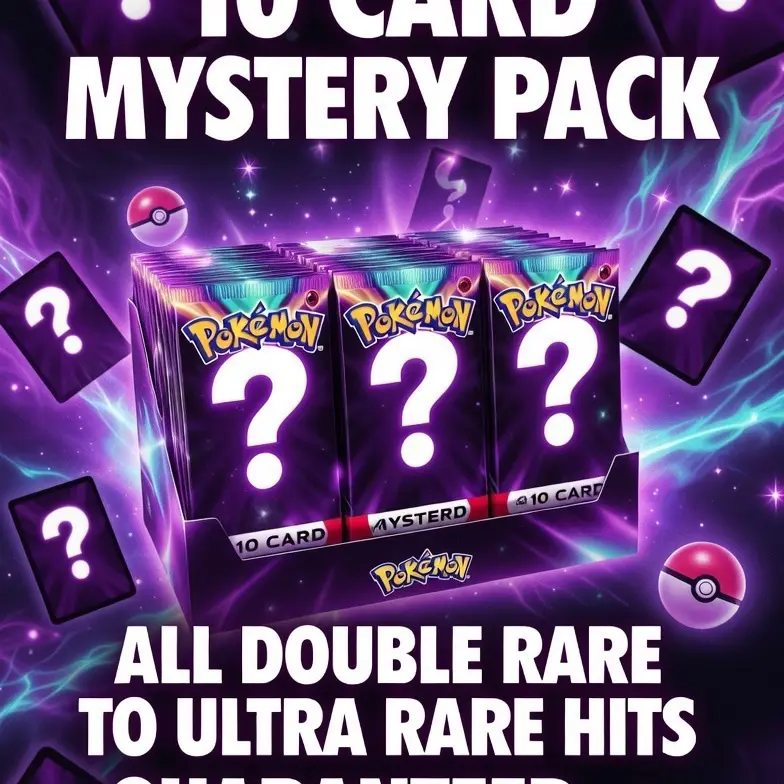 (FRESH SLEEVED) 10 random Pokémon cards EX, double rare -ultra